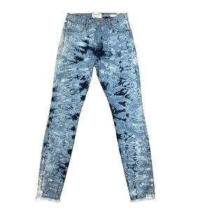 FRAME | Tie Dye Le High Skinny Raw Edge 29